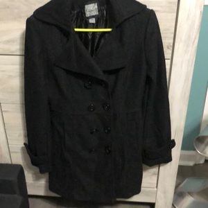 Forever 21 Black Pea Coat